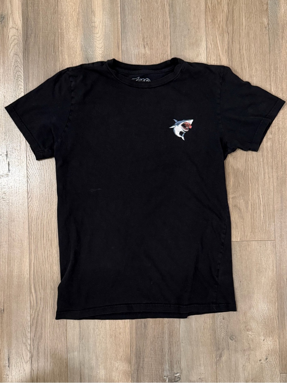 Taco Tuesday Black Short Sleeve Tee with Shark Chest Patch